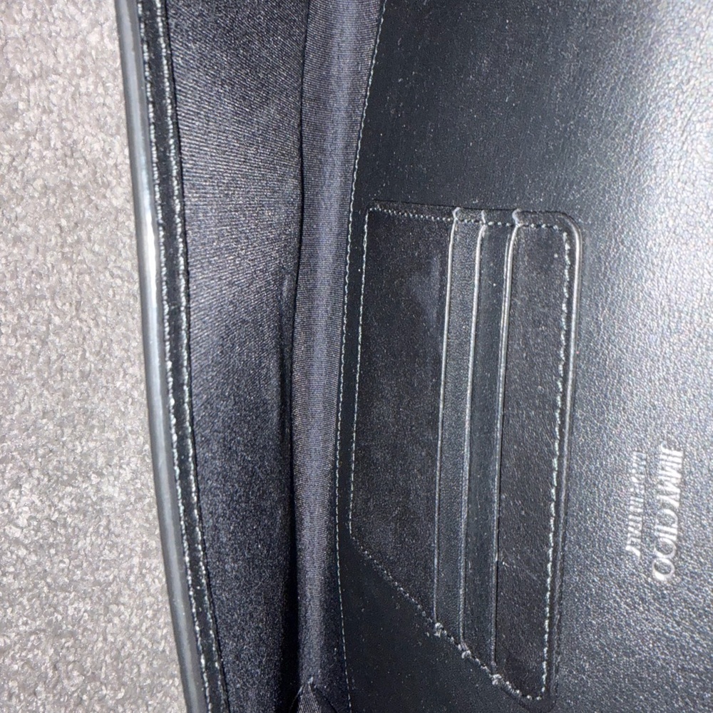 Jimmy Choo Navy Leather clutch -NWT - Picture 6 of 16